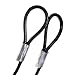 COSMOS 2 PCS 24 Inch Black Color Stainless Steel Tether Lanyard Wire Coated in Soft Plastic Compatible with Gopro Hero4 and All Previous Gopro Editions