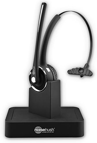 NoiseHush N780 Over-The-Head Multi-Point Bluetooth Headset with Charging Base Bundled With Bonus Dual USB Car Charger (N780)