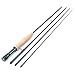 M MAXIMUMCATCH Maxcatch Extreme Graphite Fly Fishing Rod 4-Piece 9 Feet with IM7 Carbon Blank, Hard Chromed Guides, A Cork Grip（Size:3/4/5/6/8wt） (Extreme Rod, 9ft 10weight)
