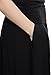 TRENDY UNITED Women's Rayon Spandex High Waist Shirring Maxi Skirt with Pockets (BLK, Medium)