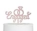 Engaged Cake Topper- Engagement Wedding Party Decorations (Rose Gold)