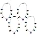 Windy City Novelties 4 Pack Jingle Bell Necklace with 6 Dynamic Light Modes and Jingle Bell Sound for Christmas Parties, Caroling, Gatherings & Party Favors