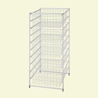Amazon Com White Drawer Kit With 5 Wire Baskets 41 In H X 17 In