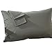 uxcell Body Pillow Case Pillowcase Cover, Egyptian Cotton, 250 Thread Count, 1-Piece Non-Zippered Body or Pregnancy Pillow Covers, Dark Gray Body (20