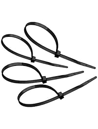CTS Brand - 7.5 Inch, 50 lb Tensile Strength, Black Nylon Cable Tie (Bag of 100)