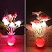 Warmstor 4 Pack Plug in Mushroom Night Light, Rose Clove Flowers Mushrooms Colors Changing Nightlight Feeding Bedside Lamp for Nursery Bedroom Bathroom and More
