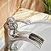 BWE Waterfall Bathroom Faucet Brushed Nickel Single Hole Single Handle Deck Mount Centerset Vanity Sink RV Antique Faucets with Water Supply Lines Commercial Toilet Trough Lavatory Basin Mixer Tap