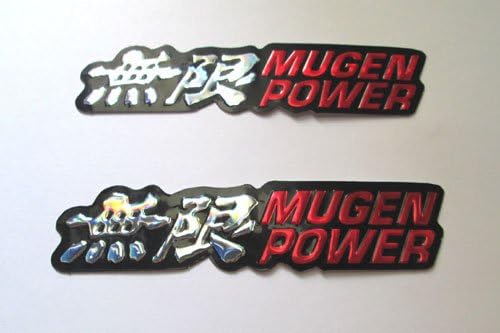 2x NEW MUGEN POWER Foil Decal Sticker