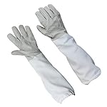 KINGLAKE&reg; Beekeeping Gloves Goatskin A Pair of Beekeeping Protective Gloves with Vented Sleeves Large Perfect for the Beginner Beekeeper