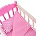 Prettyia Princess Cradle Bed Furniture for 9-11inch Reborn Girl Baby Doll Kids Pretend Play Toy Birthday Gift