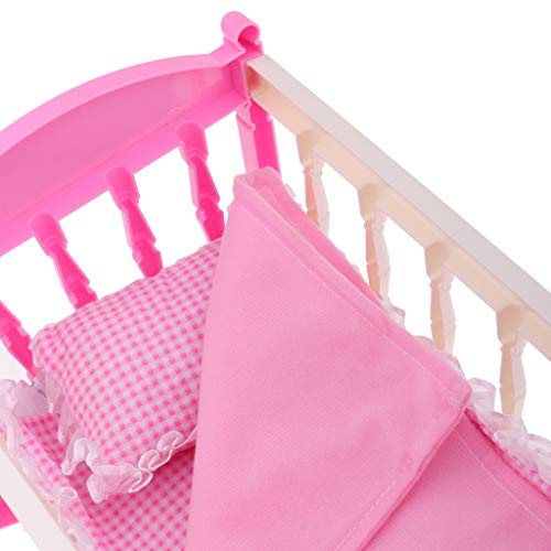 image for Prettyia 2 Set Folding Baby Dining Chair Cradle Bed Kit Simulation Fur