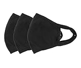 FakeFace Adult Face Masks Activated Carbon Cotton Masks Dust Allergy Flu Masks For Breathe Healthy Filters Dust, Pollen, Allergens, Flu Germs - 3 Pieces