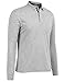 Uniboutique Mens Elasticity Casual Athletic Dry Fit Golf Polo Shirts 2 Button Long Sleeve Polo T Shirt Grey XL