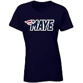 Navy New England Drake Maye Logo Womens T-Shirt