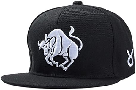BIBITIME BIBITME Hip Hop Embroidered 12 Constellation Zodiac Hats Snapback Baseball Cap