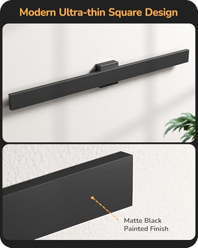 EDISHINE 2 Pack Modern Outdoor Wall Lights, 39.3" Dimmable Led Outdoor Wall Sconce, 3CCT, Iron & PC Material, 28W Waterproof Exterior Lighting Fixtures, for Front Door, Backyard, Stair, Black