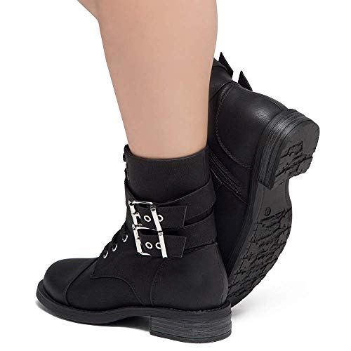 Herstyle-Florence2-Womens-Ankle-Lace-Up-Military-Combat-Booties-Mid-Calf-Boots