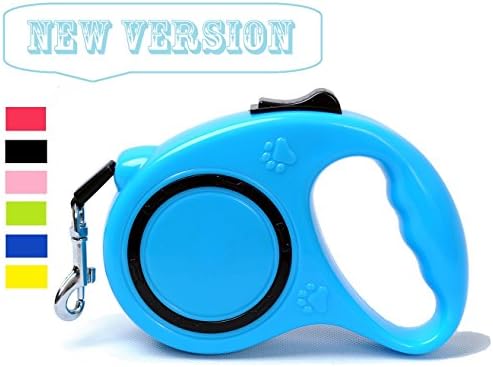Retractable Dog Leash,Chongzhi 16 ft Walking Dog Leash for Medium Small Dogs up to 33lbs, Tangle Free, One Button Break &amp; Lock (16ft, blue)