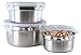 Steelware Snap Seal Leak-proof Stainless Steel Food Storage and Lunch Containers (Set of 3)