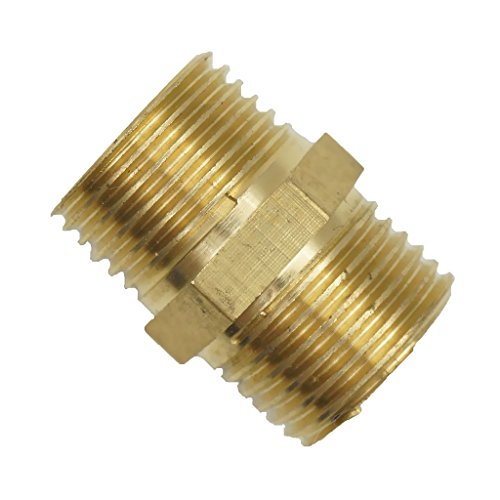 MagiDeal Brass Barbed Male to Male Hose Pipe Fittings Threaded Coupler Connector NPT - As described, 1 inch - Thumbnail 5