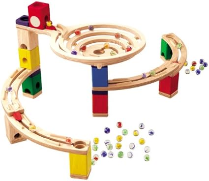 hape quadrilla wooden marble run