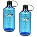 Nalgene Narrow Mouth 1 qt Everyday Water Bottle - 2 Pack (Slate Blue with Black Lid)