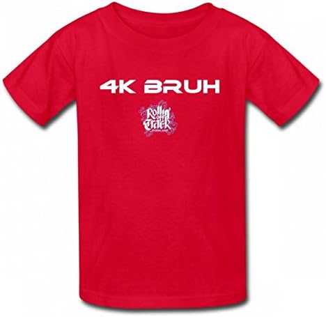 PUDNTSD 4K Logo Bruh Cool Tshirt Printed Cotton T-Shirts Tops Logo Original Kid Tee Red