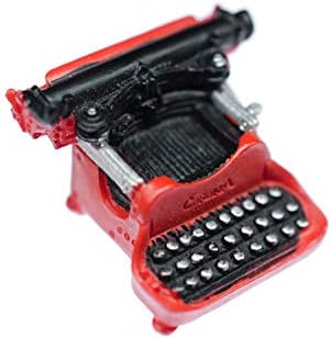 Miniblings Typewriter Key Brooch Button Pin Writer Author Red Broach 25mm