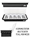 Fruit, Veggie & Condiment Caddy with Lid - Dispenser Tray For Candy, Dips & Salad Toppings | Bar Supplies For Catering & Parties | 5 x 20 Oz Compartments | Garnish Organizer Station for Restaurants