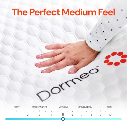 Dormeo Premium Queen Breathable Mattress Topper with 3-Zone OctaspringⓇ Technology for Optimal Back Support, Anti-Slip Bottom, Topper Only - Mattress Not Included