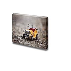 Canvas Prints Wall Art - Vintage Toy Car | Modern Wall Decor/Home Decoration Stretched Gallery Canvas Wrap Giclee Print. Ready to Hang - 12" x 18"