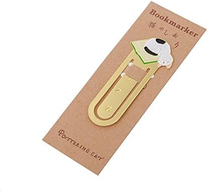 Tide Maker Cute Cat Metal Reading Bookmarks,Hand-Etching,Exquisite Workmanship/9 Patterns Optional (1pc/set)(Cat#5)
