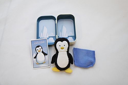 4” Mini Stuffed Plush Penguin Kid’s Toy in Collectible Tin and Collectible Trading Card