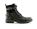 Polar Fox Patrick MPX808583 Mens Casual Cap Toe Buckle High-Top Work Boots – Black, Size 10.5