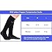Bcurb Graduated Compression Socks Calf High Men Women Support Recovery Stocking (Large/X-Large, Black/Gray - 3 Pair)