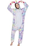 iSZEYU Adult Pajamas Unicorn Costume Onesies for Women Men Teen Girl Animal Onsie Youth