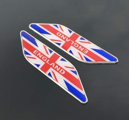Amazon 2pcsペアイングランド英国旗オートカーフェンダーサイドエンブレムスカートバッジデカールステッカー ステッカー デカール 車 バイク