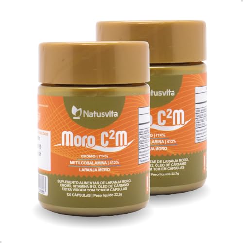 Kit 240 cápsulas Moro C2M (Laranja Moro + Óleo de Cártamo + Metilcobalamina + Picolinato de Cromo + TCM)