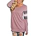 GONKOMA Women Plaid Blouse Long Sleeve Casual Sweatshirt Pullover Patchwork Tops Blouse Shirt