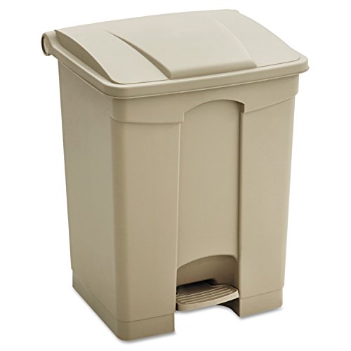 Safco products 9923tn plastic step-on waste receptacle, 23-gallon…