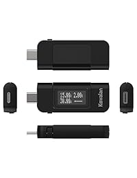 Kavalan - Medidor de potencia USB tipo C, multímetro de carga, controlador de voltios, amperios y vatios, indicador bidireccional con botón de apertura para MacBook Pro, MacBook y cualquier dispositivo y cargador tipo C