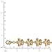 Honolulu Jewelry Company 14k Yellow Gold Plated Sterling Silver Plumeria Bracelet with CZs - 10mm