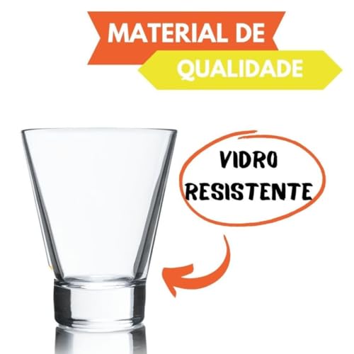 Kit 6 Copos de Vidro Shot 50ml Premium – Dose Cachaça, Tequila, Vodka – Copo Resistente FBK Qualidade