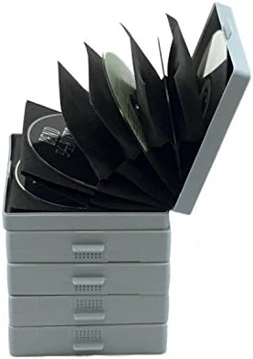 Stachio CD/DVD Disc File Box Holds 12 CD/DVD Bundle of 5 Boxes
