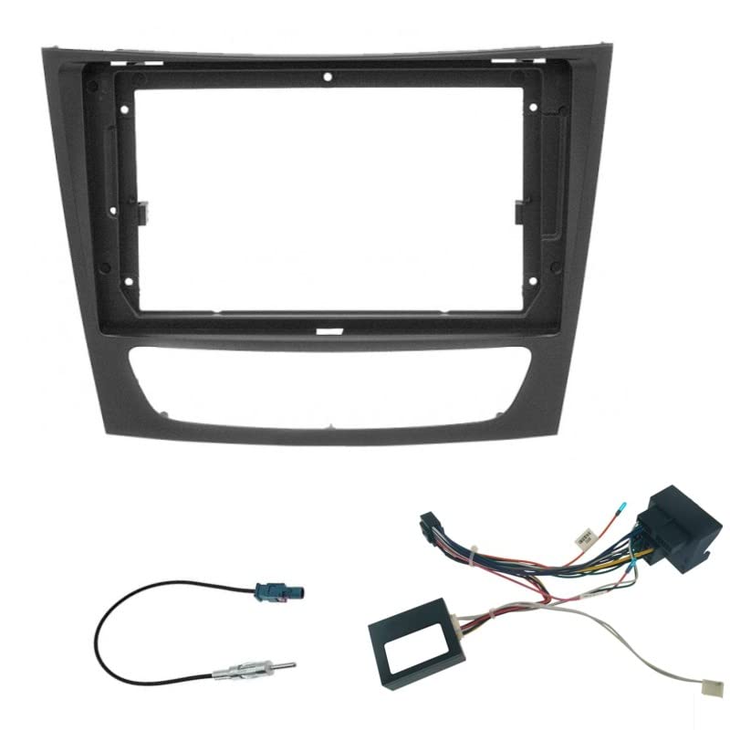 Sound-way - 9" inch Car Radio Stereo,in dash Front Panel Frame compatible with Mercedes E-klasse (W211) 2002-2009 / CLS-klasse (C219) 2004-2010