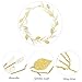 Edary Wedding Hair Vine Bridal Leaves Hair Accessories Pearl Hair Wreath for Women and Girls (Gold)