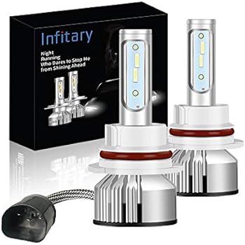 INFITARY 9007/HB5 LED Headlight Bulbs Conversion Kit Hi/Lo 10000LM 6500K Super Bright White High Low Dual Beam Plug&Play Car Motorcycle Replacement Headlamp