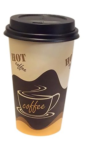 16 oz. paper coffee cups with lids - 100/sets