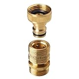GORILLA EASY CONNECT Garden Hose Quick Connect Fittings. &frac34; Inch GHT Solid Brass.