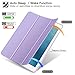 ZtotopCases for iPad Pro 12.9 Inch 2017/2015 with Pencil Holder,Lightweight Soft TPU Back Cover and Trifold Stand with Auto Sleep/Wake for iPad Pro 12.9 Inch(1st & 2nd Generation),Purple